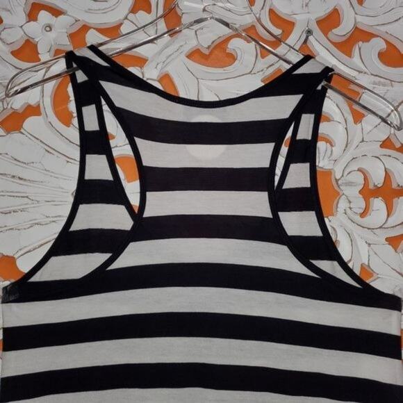 MNG by Mango Striped Tank w/ Black Bow Size Medium - Picture 6 of 6